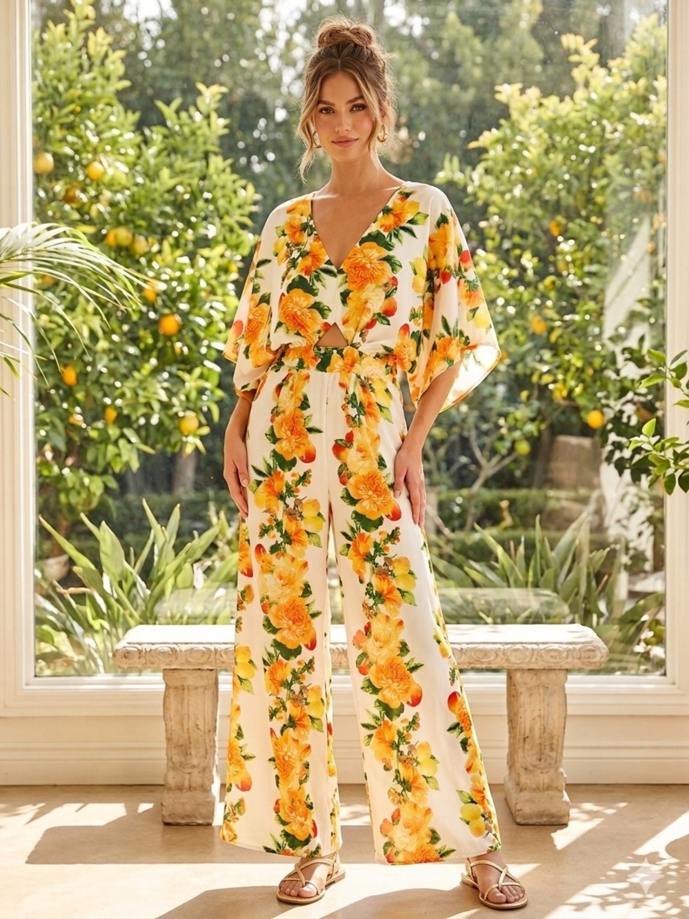 ASOS Tropical Print Jumpsuit